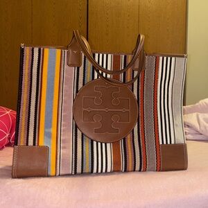 Tory Burch Ella Webbing Patchwork Tote